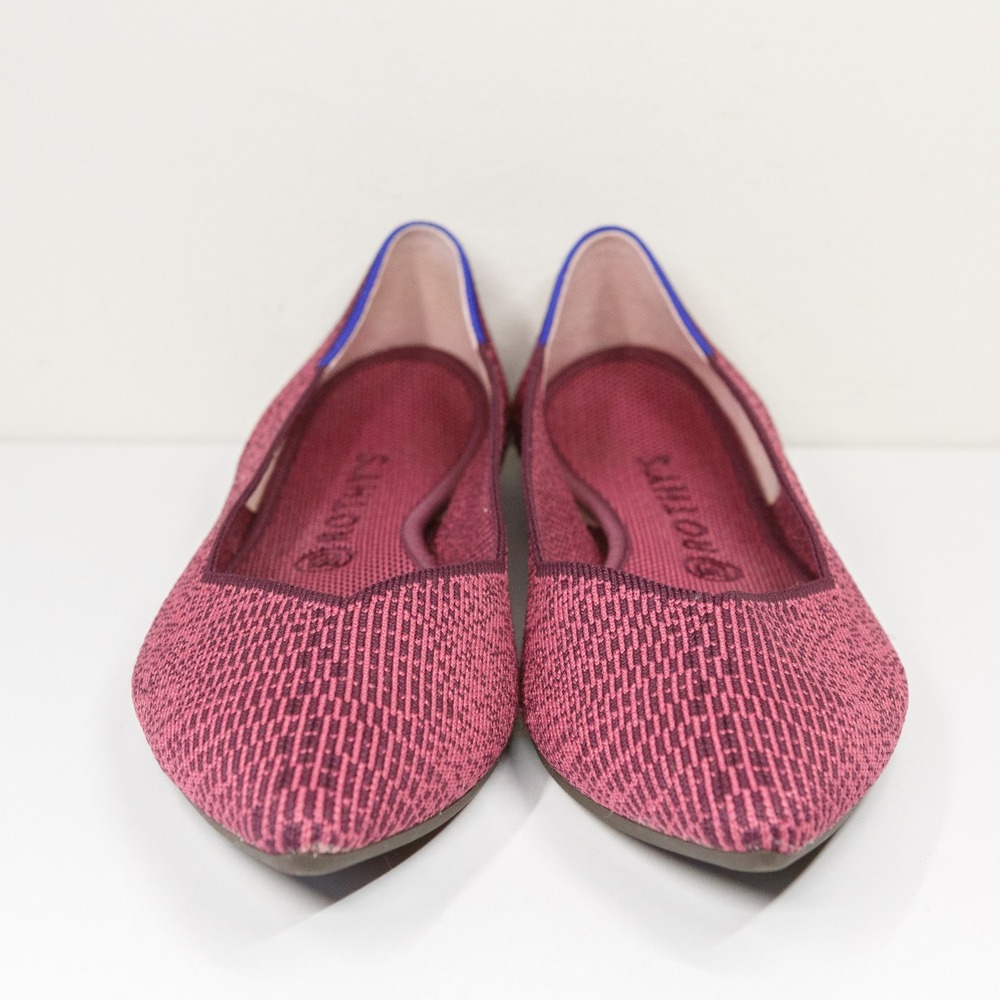 Rothys The Point Fig Python Pointed Toe Slip On F… - image 4